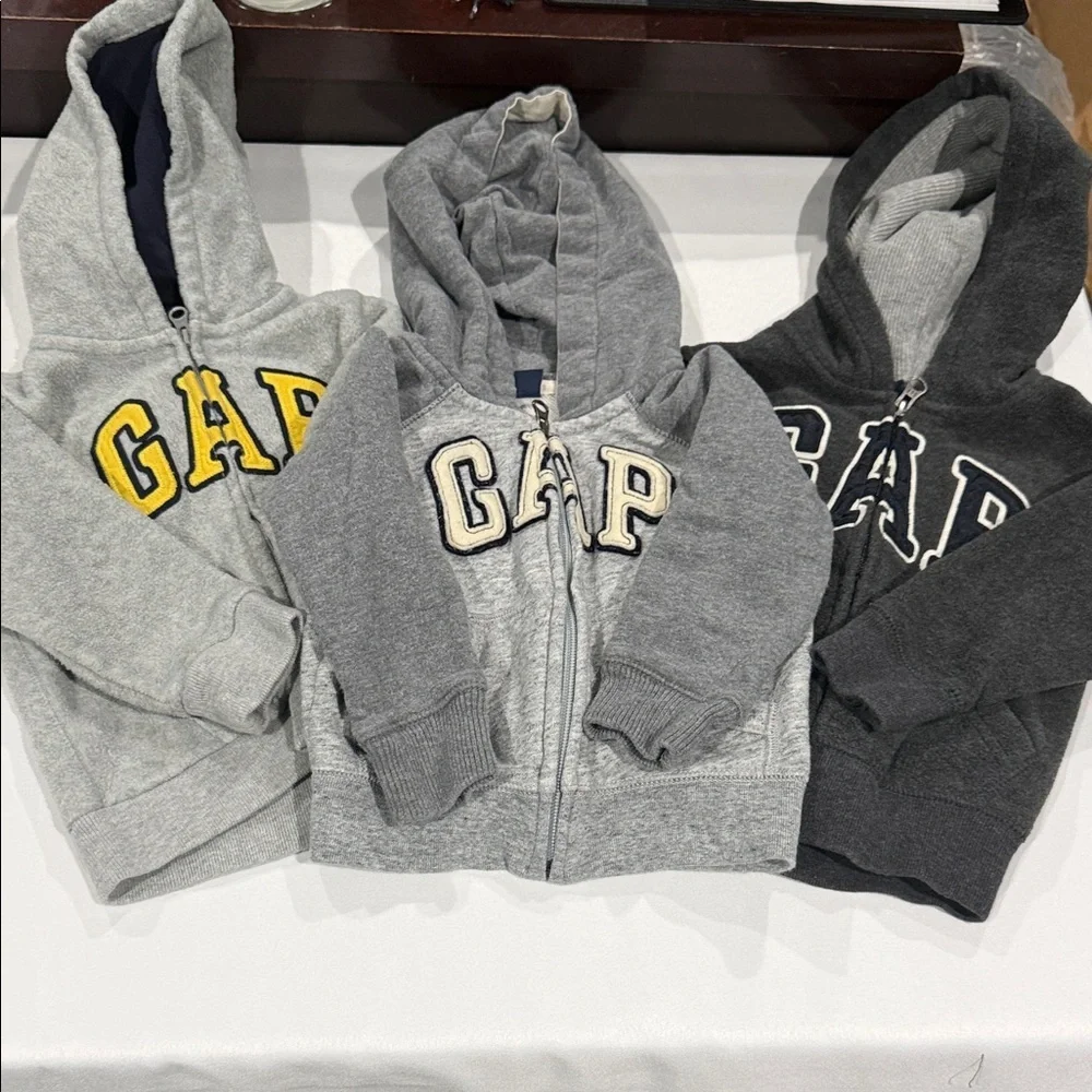 GAP Kids Trio Gray and Dark Gray Hoodies